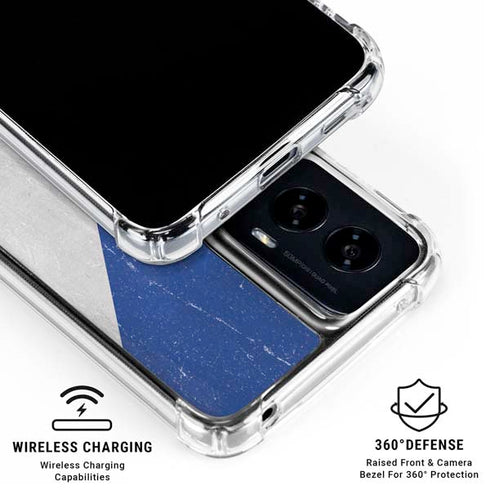 Czech Republic Flag Distressed Moto G Power 5G (2024) Clear Case